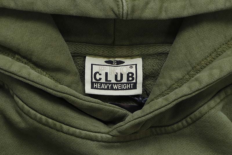 PRO CLUB HEAVYWEIGHT VINTAGE WASH PULLOVER (OLIVE) 44PC0101
