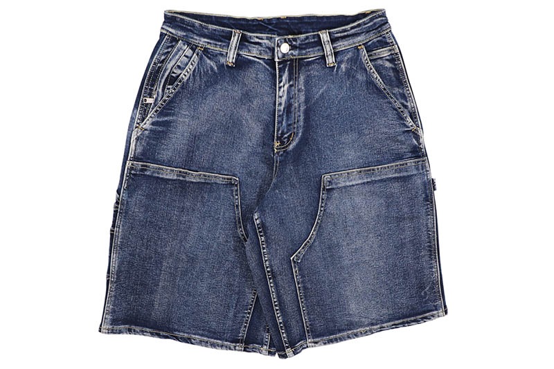 PRO CLUB HEAVYWEIGHT DOUBLE KNEE CARPENTER SHORT (DARK STONEWASH) 52PC0602