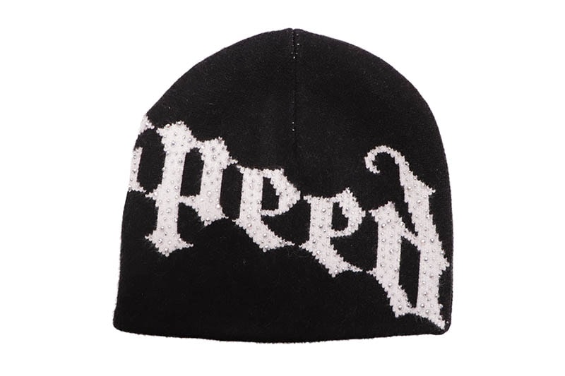 GODSPEED OG LOGO STUDDED BEANIE (BLACK/WHITE)