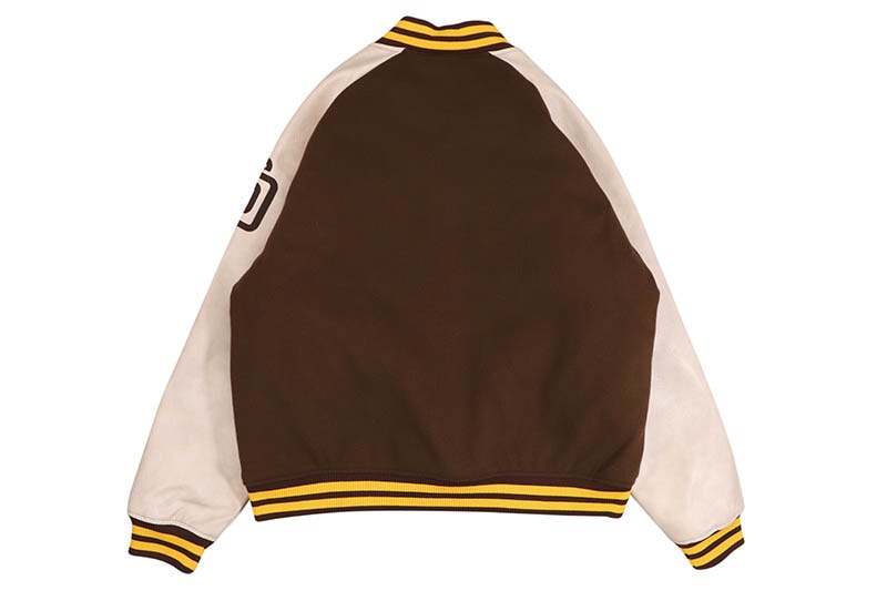 FANATICS SAN DIEGO PADRES MLB STANDARD LOGO PU MELTON JACKET