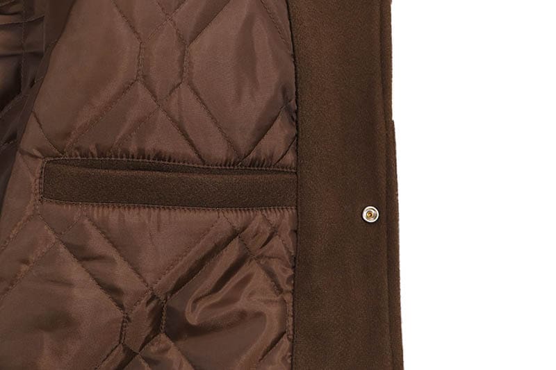 FANATICS SAN DIEGO PADRES MLB STANDARD LOGO PU MELTON JACKET (ML2325FW0002:BROWN)