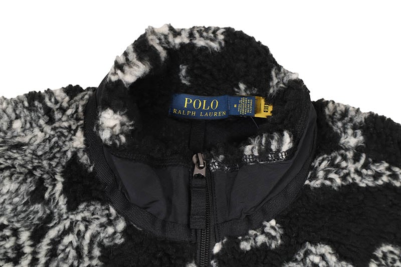 POLO RALPH LAUREN PILE FLEECE GRAPHIC JACKET (710981793001:BLACK)