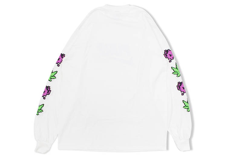 THE SMOKER'S CLUB PURPLE CHECK LONG SLEEVE TEE (WHITE) | Brand,S-Z