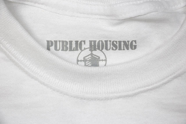 PUBLIC HOUSING SKATE TEAM BRICK LOGO T-SHIRT (WHITE)