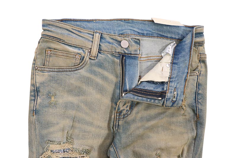 mnml X201 RHINESTONE SKINNY DENIM (D837-BLU:BLUE)