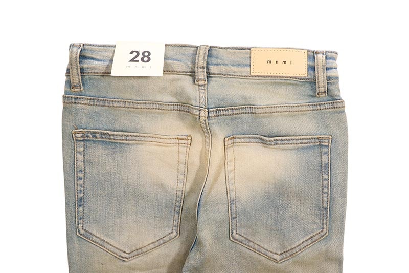 mnml X201 RHINESTONE SKINNY DENIM (D837-BLU:BLUE)