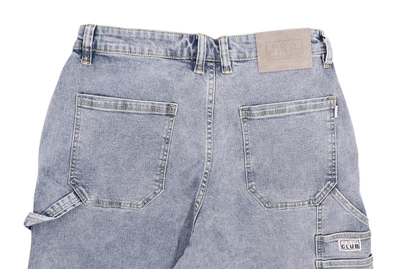 PRO CLUB HEAVYWEIGHT DOUBLE KNEE CARPENTER SHORT (LIGHT STONEWASH) 52PC0602