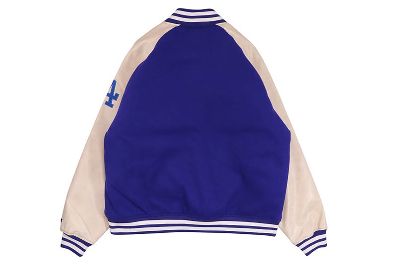FANATICS LOS ANGELES DODGERS MLB STANDARD LOGO PU MELTON JACKET (ML2325FW0002:BLUE)