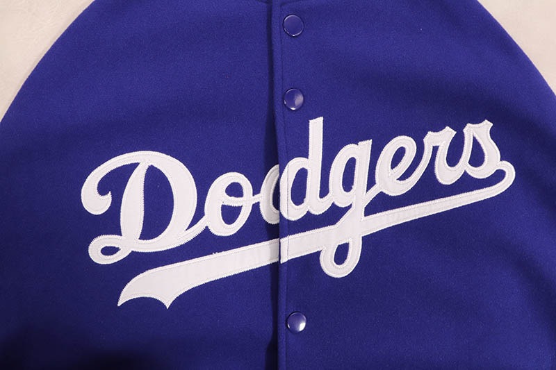 FANATICS LOS ANGELES DODGERS MLB STANDARD LOGO PU MELTON JACKET (ML2325FW0002:BLUE)