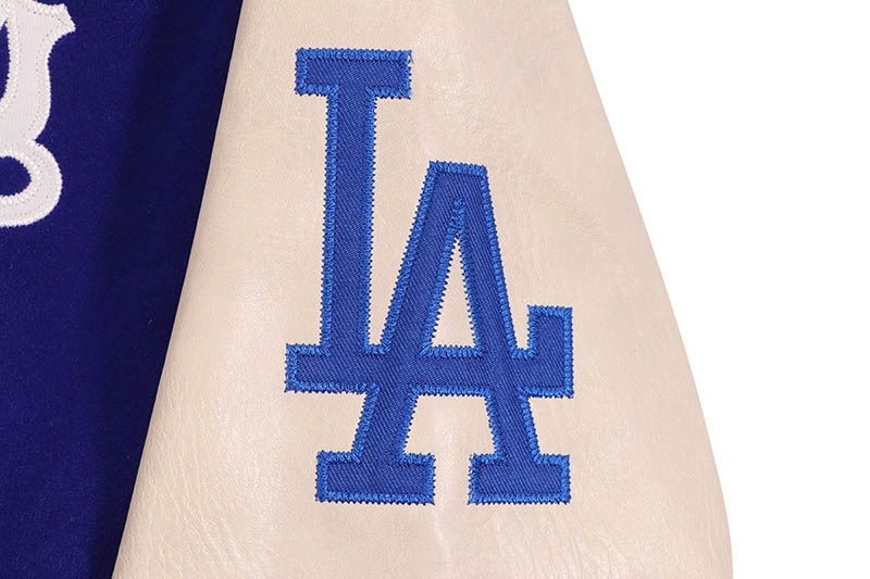 FANATICS LOS ANGELES DODGERS MLB STANDARD LOGO PU MELTON JACKET (ML2325FW0002:BLUE)