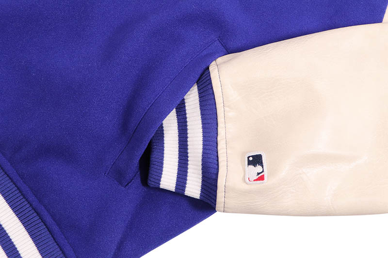 FANATICS LOS ANGELES DODGERS MLB STANDARD LOGO PU MELTON JACKET (ML2325FW0002:BLUE)
