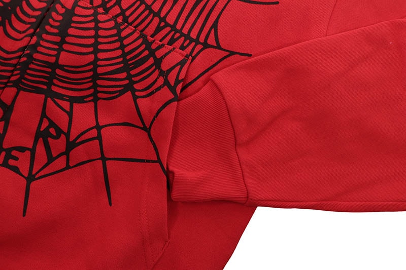 SP5DER OG WEB STUDDED ZIP HOODIE (RED) | Brand,S-Z,SP5DER
