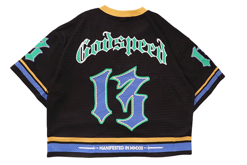 GODSPEED FIRST DOWN JERSEY (BLACK/YELLOW/BLUE) | Brand,G-L