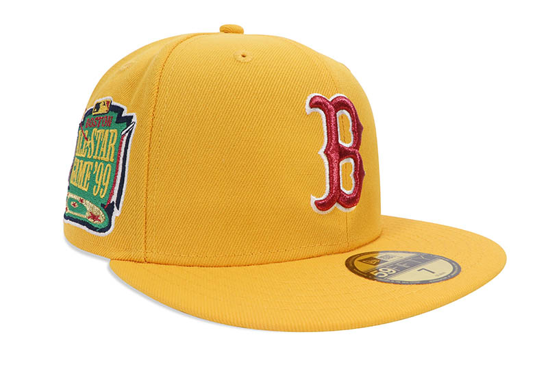 NEW ERA BOSTON RED SOX 59FIFTY FITTED CAP (1999 ALL STAR GAME SIDE PATCH/GREY UNDER VISOR/A GOLD)
