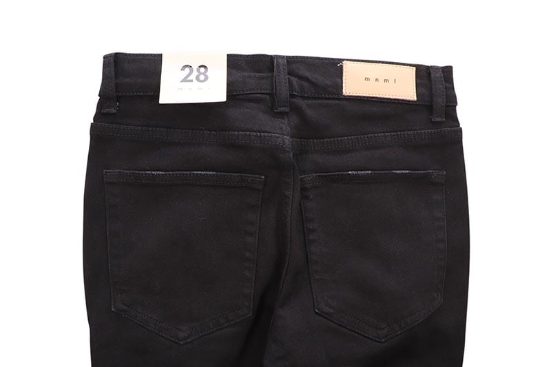 mnml X201 RHINESTONE SKINNY DENIM (D837-BLK:BLACK)