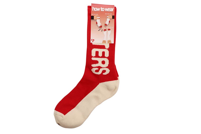 RED LETTERS JUST RED LETTERS SOCKS