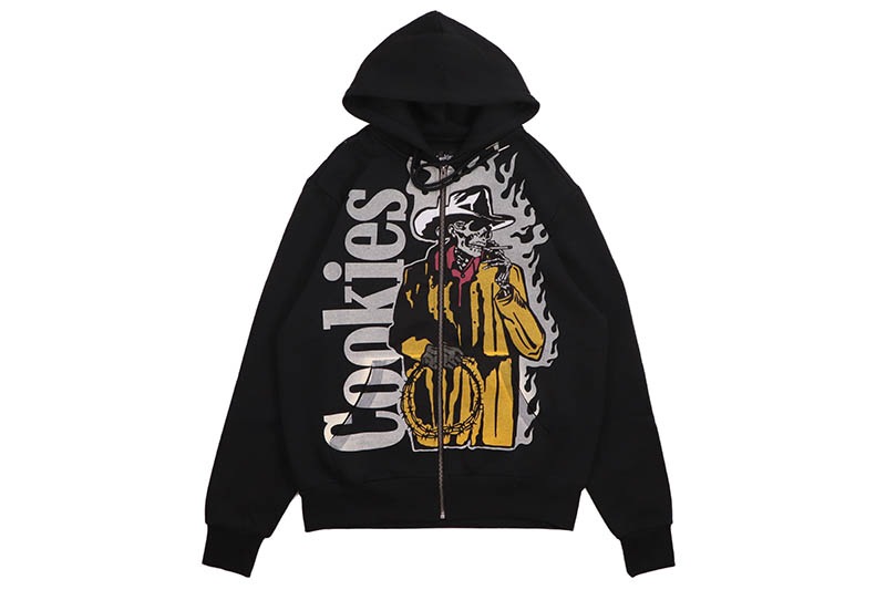 COOKIES MUERTE RODEO FULL ZIP HOODIE (BLACK) CM253HFC03