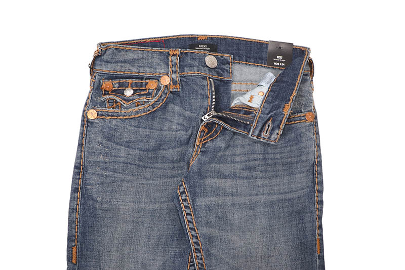 TRUE RELIGION RICKY SUPER T FLAP STRAIGHT JEAN 34