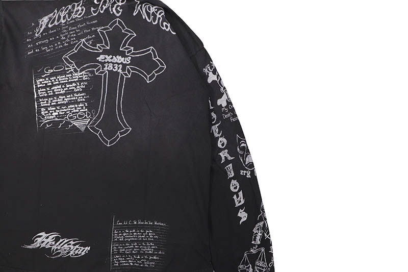HELLSTAR TUPAC BLACK LONG SLEEVE T-SHIRTS | Brand,G-L,HELLSTAR