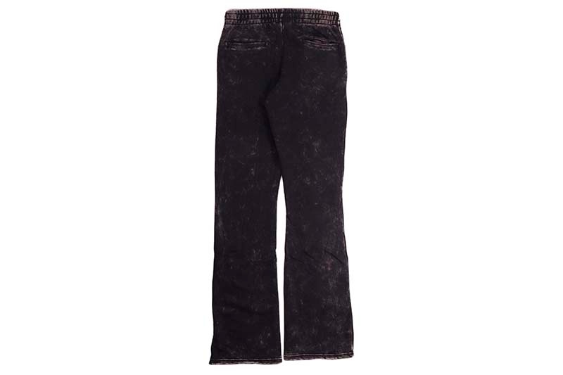SMOKE RISE STACKED RHINESTONE DYSTOPIA FLEECE PANTS (FP24656:BLACK)