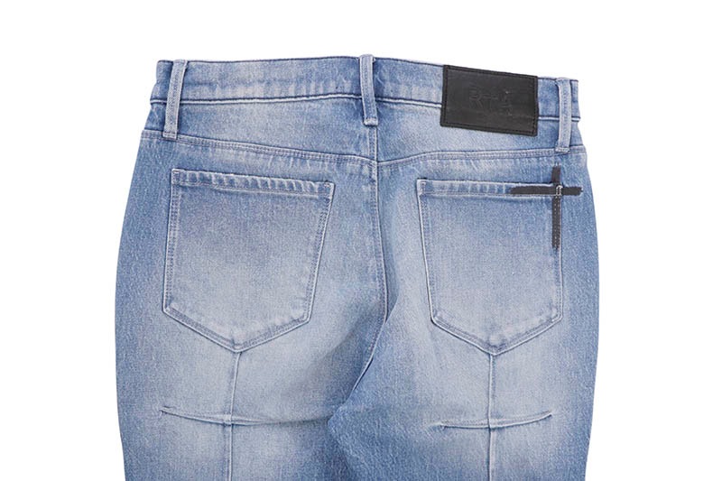 RTA BRAND CLAYTON SKINNY JEAN RIPPED MEDIUM BLUE