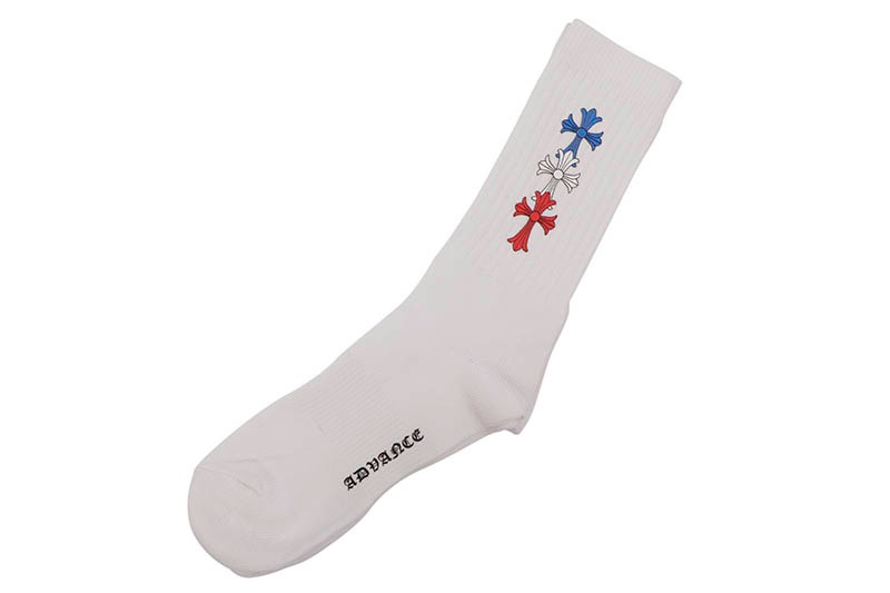 ADVANCE TRICOLOR CROSS SOCKS (WHITE) ARS-3717