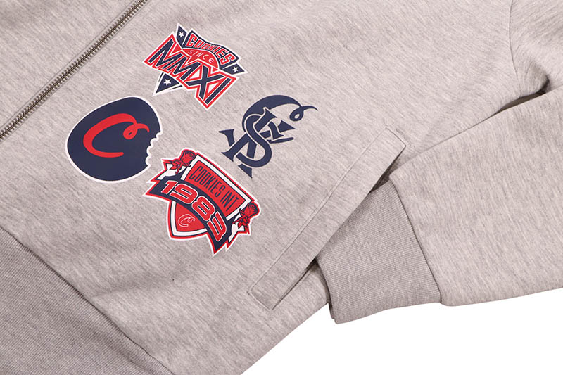 COOKIES TITLE FIGHT FULL ZIP HOODIE (ASH HEATHER) CM253HFC11