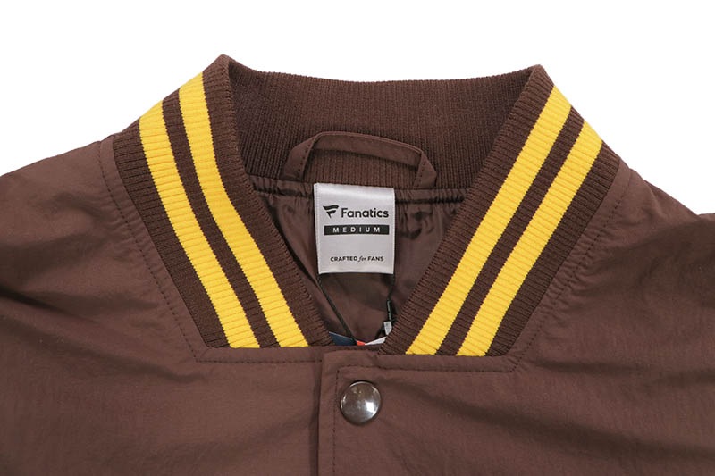 FANATICS SAN DIEGO PADRES MLB STANDARD LOGO JACKET (ML2325FW0001:BROWN)