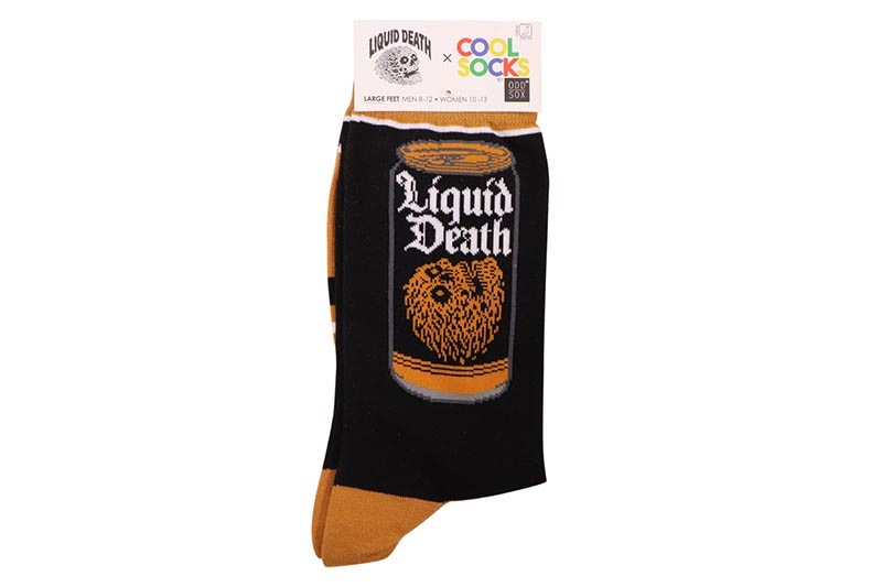 ODD SOX LIQUID DEATH SPARKLING WATER CREW SOCKS (40037MCNCF:MULTI)