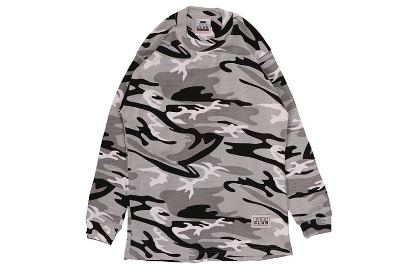 PRO CLUB HEAVYWEIGHT COTTON LONG SLEEVE THERMAL TOP (CITY CAMO V2) 115