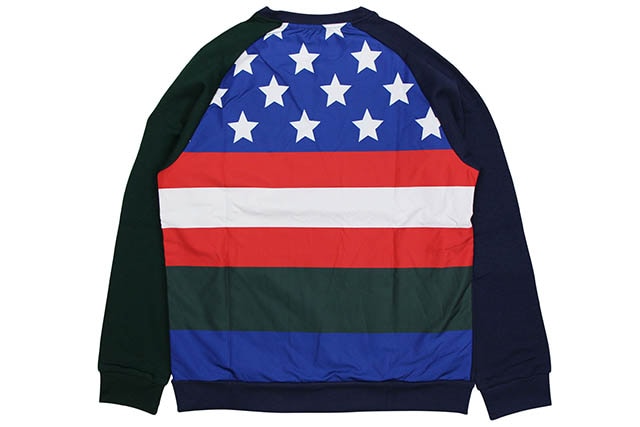 POLO RALPH LAUREN DOWNHILL SKIER DOUBLE-KNIT GRAPHIC SWEATSHIRT (710717625001:NEWPORT NAVY/HUNT CLUB GREEN)