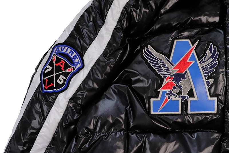 AVIREX VARSITY DOWN JACKET (AVF201O23-001:JET BLACK) | Brand,A-F