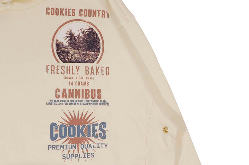 COOKIES WORKWEAR FRENCH TERRY PULLOVER HOODIE (OFF WHITE) CM243HFC12