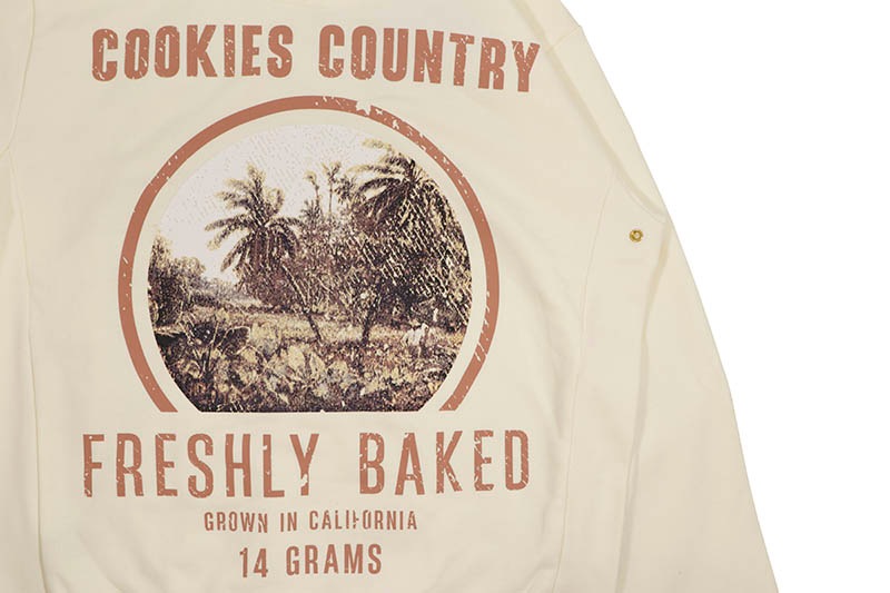 COOKIES WORKWEAR FRENCH TERRY PULLOVER HOODIE (OFF WHITE) CM243HFC12