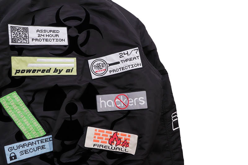 FIRST ROW CAUTION MULTI PATCHES MA-1 JACKET (FRJ4012:BLACK