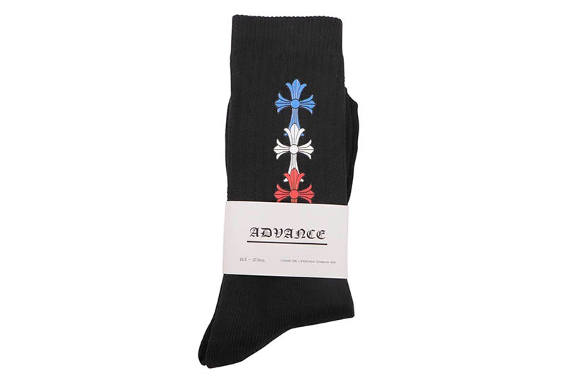 ADVANCE TRICOLOR CROSS SOCKS (BLACK) ARS-3717