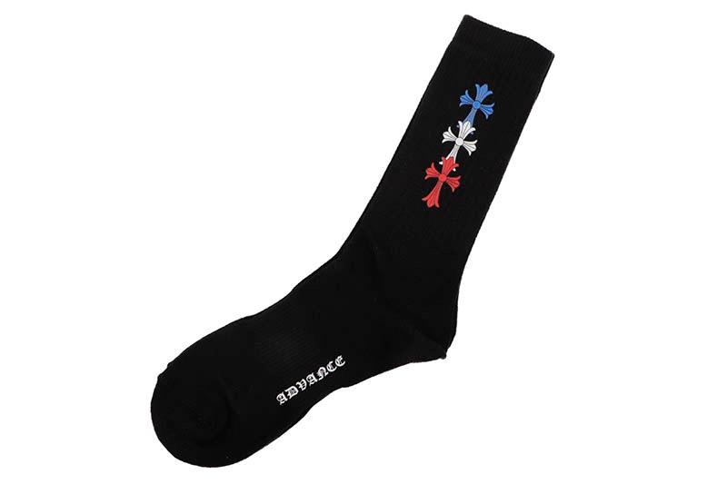 ADVANCE TRICOLOR CROSS SOCKS (BLACK) ARS-3717