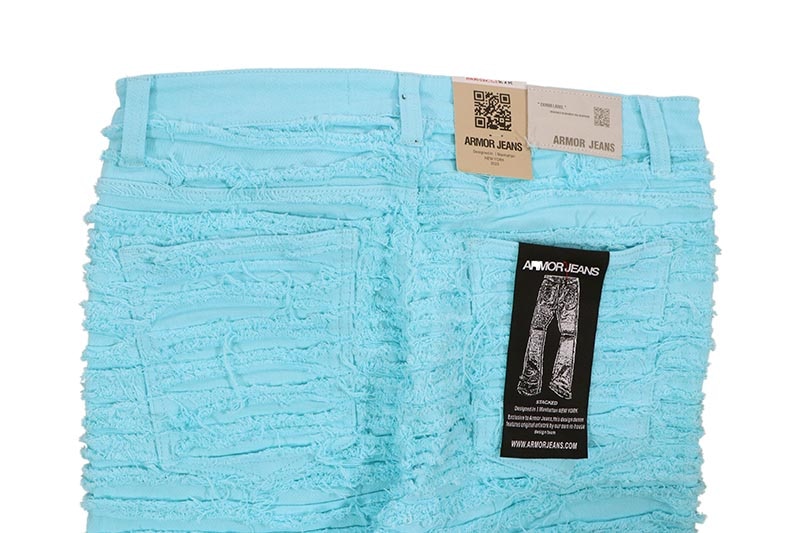 ARMOR JEANS EXTREME FRAYED STACKED JEANS (AJS693-16:BLUE) | Brand
