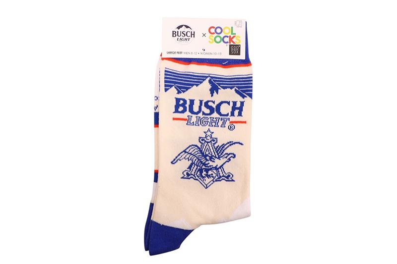 ODD SOX BUSCH LIGHT RETRO CREW SOCKS (40261MCNCF:CREAM)