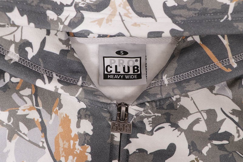 PRO CLUB HEAVYWIDE FLEECE ZIP-UP HOODIE (SNOW TREE CAMO) 54PC0301