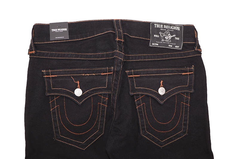 TRUE RELIGION RICKY FRAYED HEM FLAP SHORT (110237:BODY RINSE BLACK