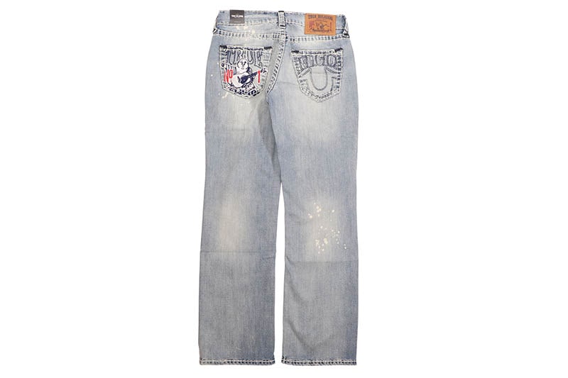 TRUE RELIGION BILLY EMBROIDERED SUPER T BOOTCUT JEAN 34