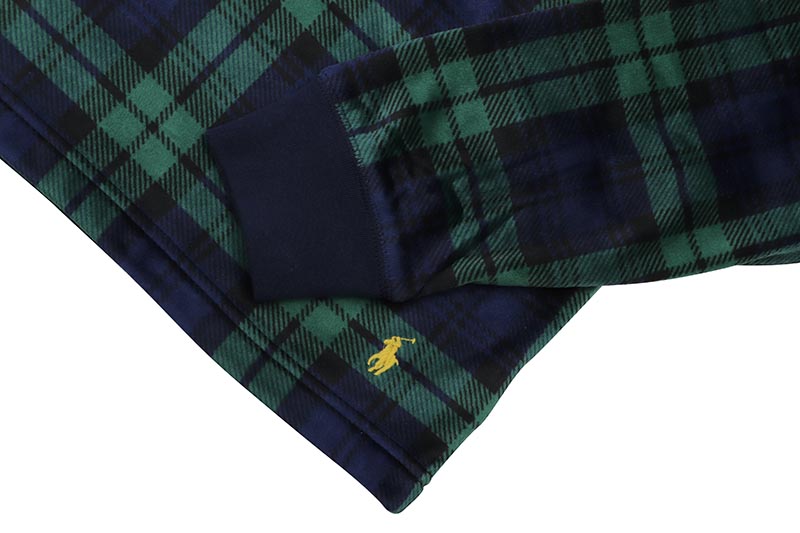 POLO RALPH LAUREN PLUSH VELOUR SLEEP SHIRT (PP32RL-AZRO:BLACKWATCH PLAID)