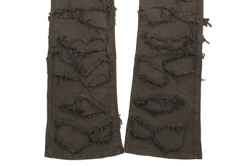 ARMOR JEANS STONE PATCHES STACKED JEANS (AR719:OLIVE) | Brand,OTR 
