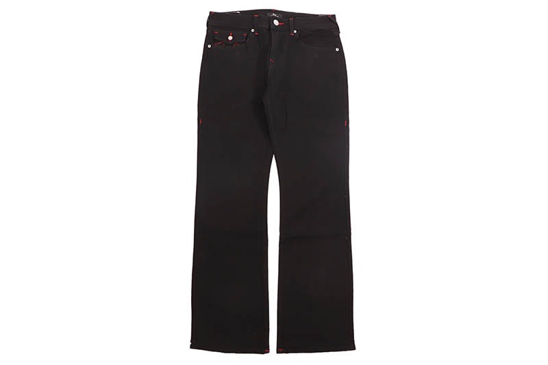 TRUE RELIGION BILLY SN APPLIQUE FLAP BOOTCUT JEAN (701161:RINSE BLACK)