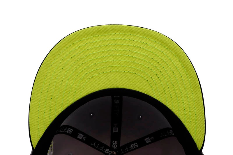 NEW ERA COLORADO ROCKIES 59FIFTY FITTED CAP (20TH ANNIVERSARY CUSTOM SIDE PATCH/NEON GREEN VISOR/COOL GREY)