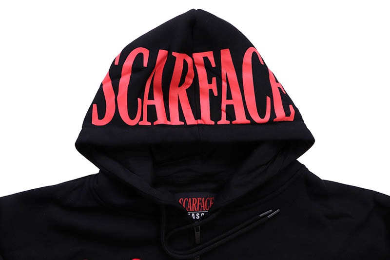 REASON CLOTHING SCARFACE RESPECT FULL ZIP HOODIE (SF-97:BLACK)