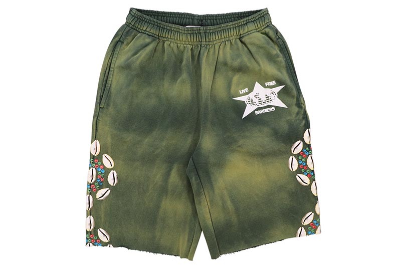 BARRIERS FORT GREEN SWEAT SHORTS