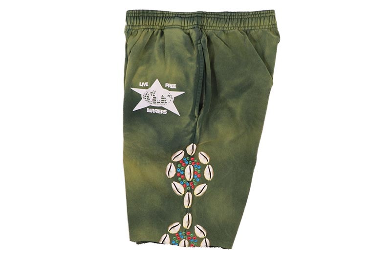 BARRIERS FORT GREEN SWEAT SHORTS
