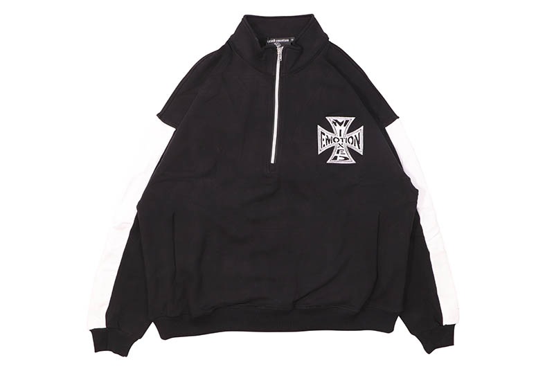 MIXED EMOTION BLACK QUARTER ZIP JACKET